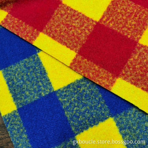 Boucle fashion Plaid Brushed design fabric